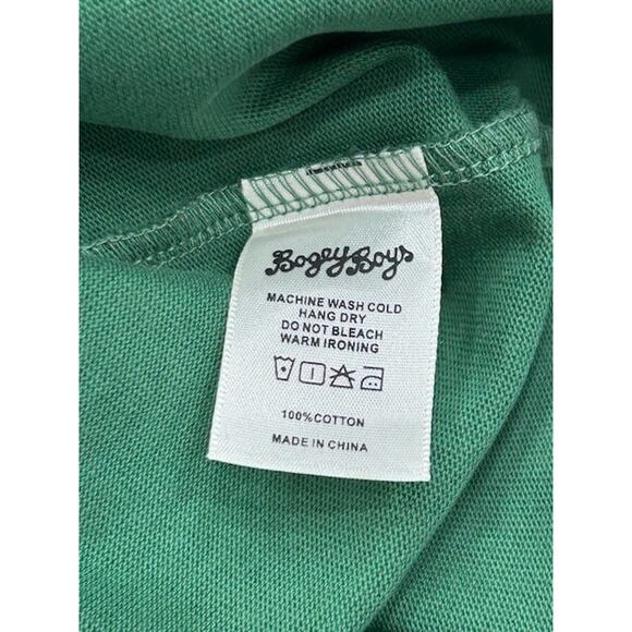 NWT Bogey Boys Mens Grit T-Shirt Spell Out Logo Heavyweight Eden Green Size S - Picture 6 of 9